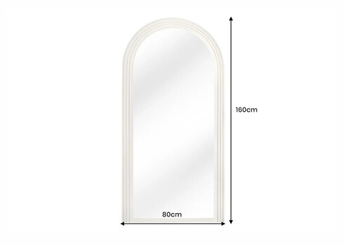 Peegel ART DECO valge, 80x4xH160 cm