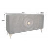 Kummut GOLDEN SUNSET must, 140x38xH75 cm