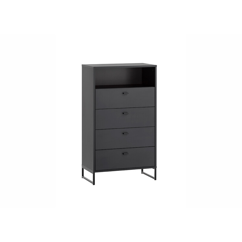 Kummut JANNE mattmust, 60x33xH104 cm