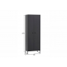 Jalatsikapp JANNE mattmust, 60x33xH170 cm