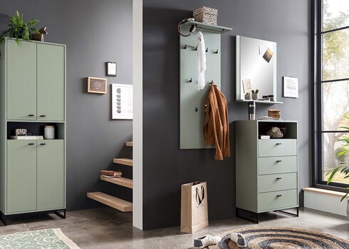 Jalatsikapp JANNE roheline, 60x33xH186 cm