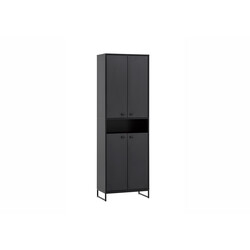Jalatsikapp JANNE mattmust, 60x33xH186 cm