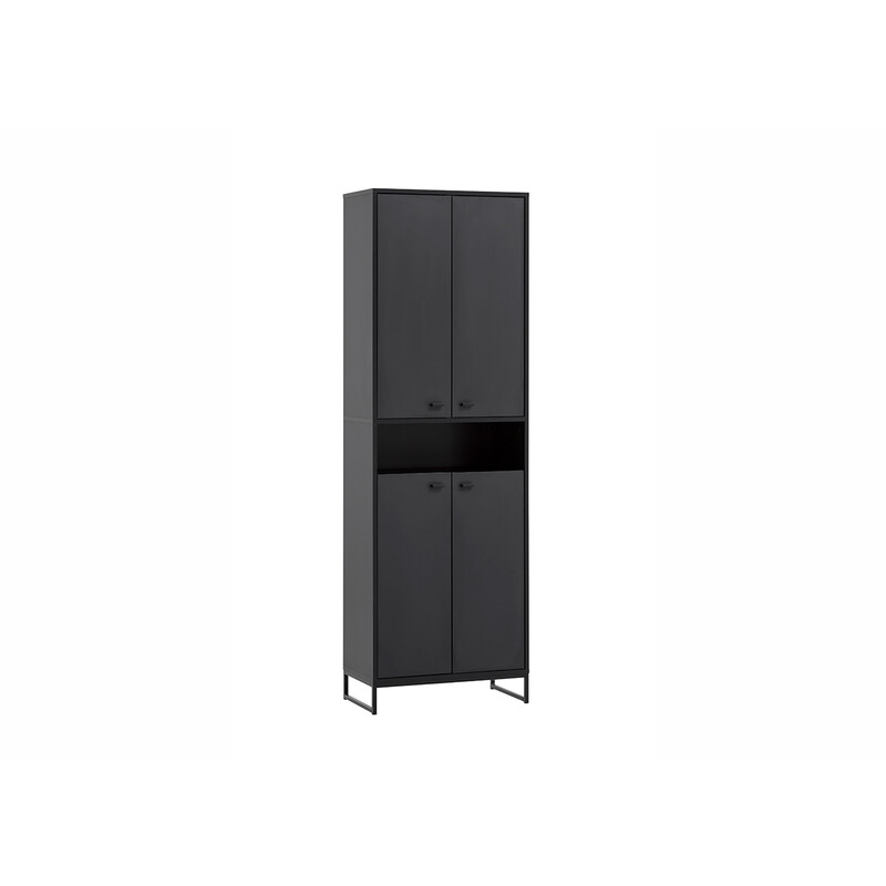 Jalatsikapp JANNE mattmust, 60x33xH186 cm