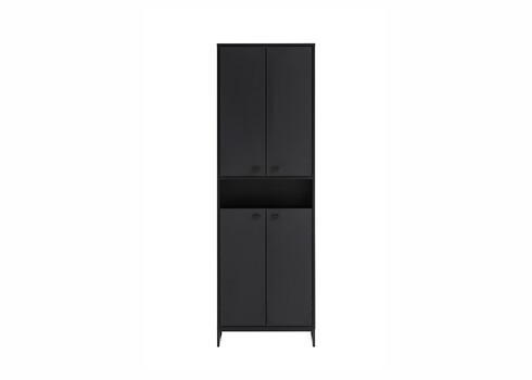 Jalatsikapp JANNE mattmust, 60x33xH186 cm