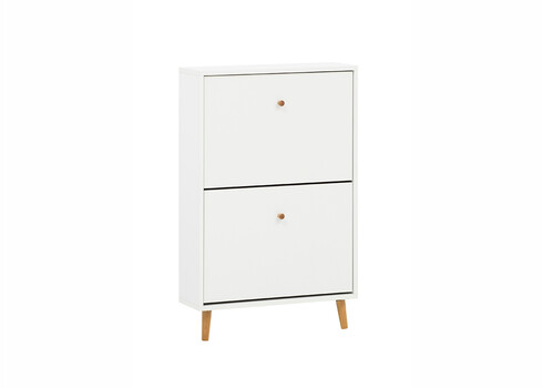 Jalatsikapp BJARNE mattvalge, 60x20xH92 cm