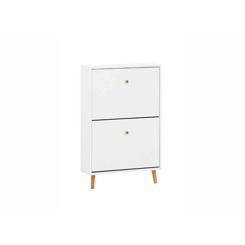 Jalatsikapp BJARNE mattvalge, 60x20xH92 cm