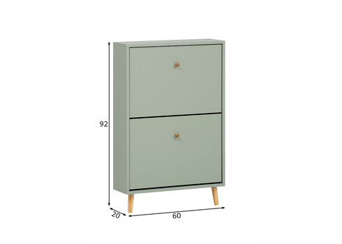 Jalatsikapp BJARNE roheline, 60x20xH92 cm