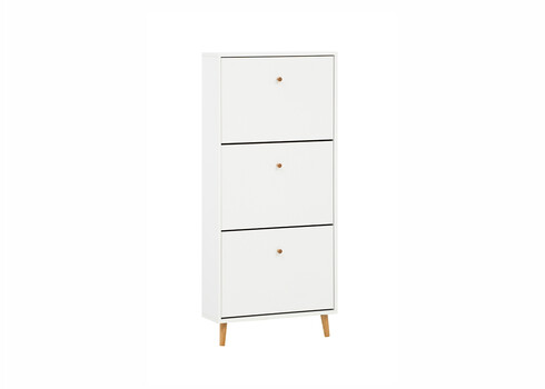 Jalatsikapp BJARNE mattvalge, 60x20xH131 cm