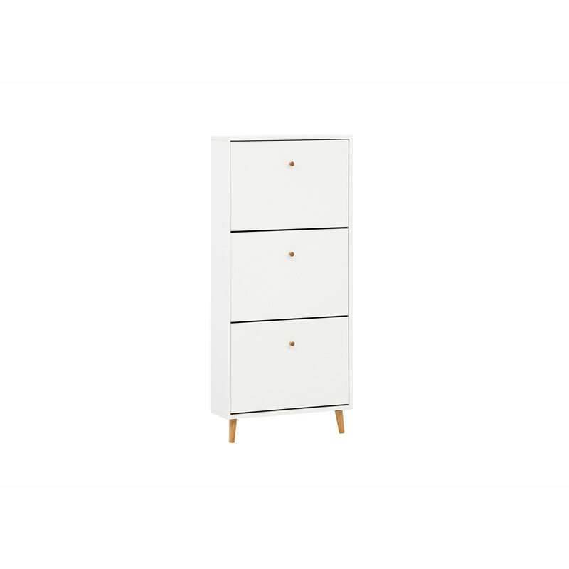 Jalatsikapp BJARNE mattvalge, 60x20xH131 cm