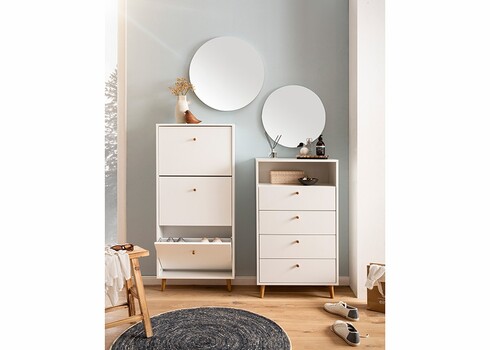 Kummut BJARNE mattvalge, 60x33xH104 cm