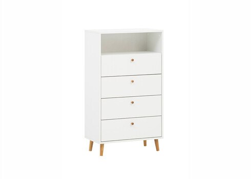 Kummut BJARNE mattvalge, 60x33xH104 cm