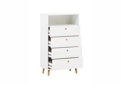 Kummut BJARNE mattvalge, 60x33xH104 cm