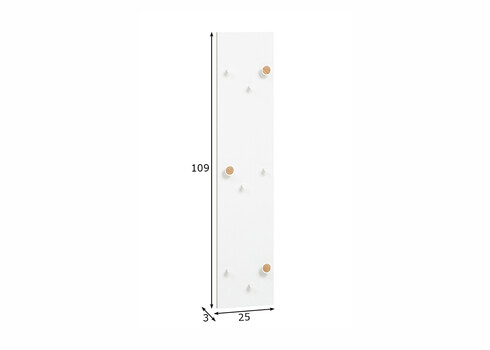 Seinanagi BJARNE mattvalge, 25x3xH109 cm
