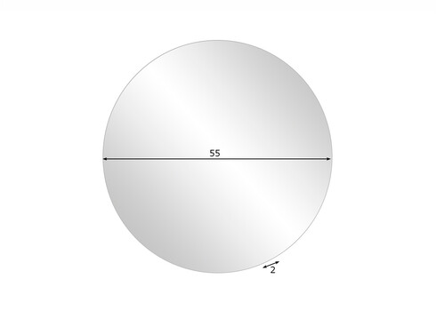 Seinapeegel SCHILDMEYER, 55x2xH55 cm