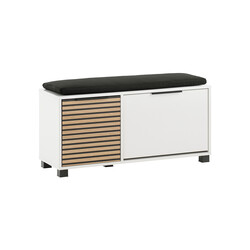 Jalatsikapp LOFT mattvalge / tamm, 98x33xH47 cm