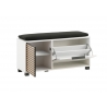 Jalatsikapp LOFT mattvalge / tamm, 98x33xH47 cm