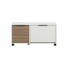 Jalatsikapp LOFT mattvalge / tamm, 98x33xH47 cm