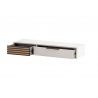 Konsoollaud LOFT mattvalge / tamm, 104x32xH16 cm