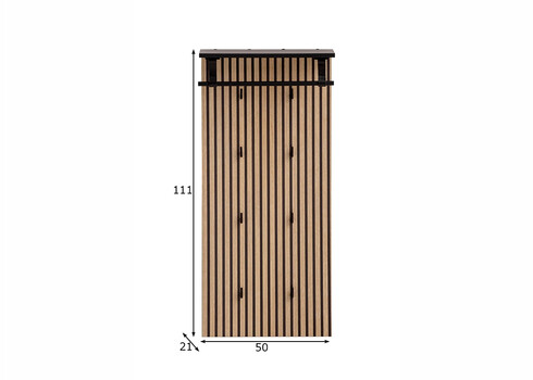 Seinanagi HANK pruun / mattmust, 50x21xH111 cm