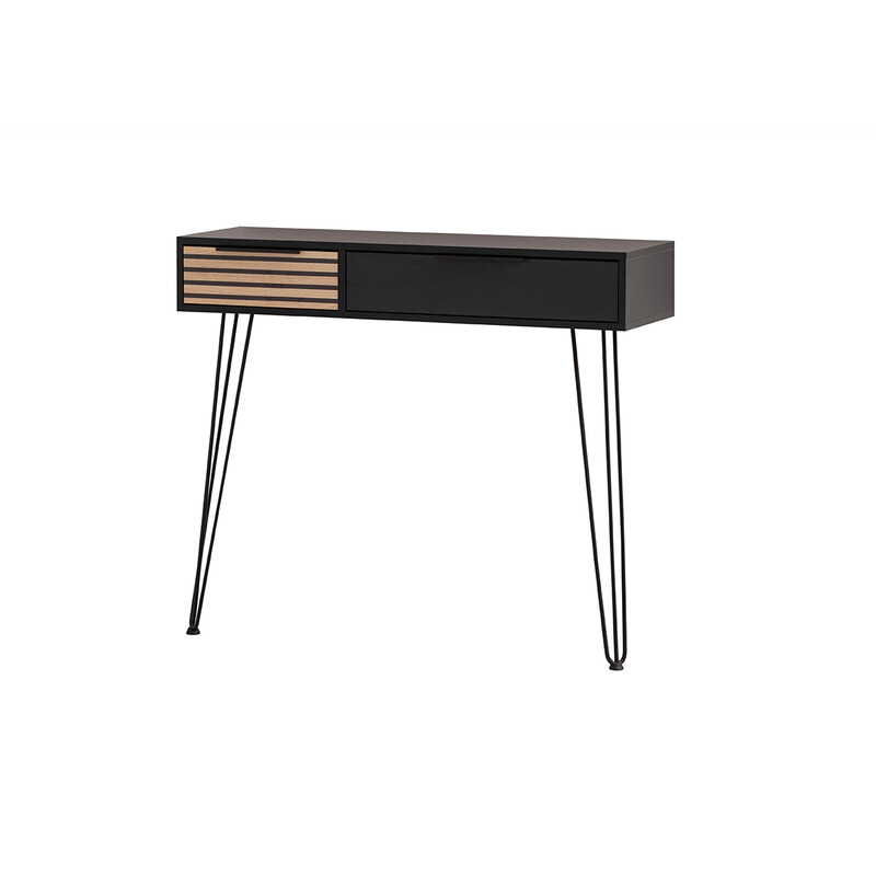 Konsoollaud LOFT mattmust / pruun, 104x38xH88 cm