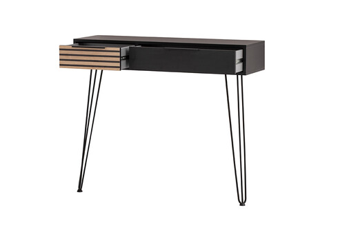 Konsoollaud LOFT mattmust / pruun, 104x38xH88 cm