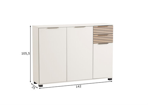 Jalatsikapp ALEXA beež, 142x35xH105,5 cm