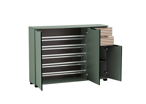 Jalatsikapp ALEXA roheline, 142x35xH105,5 cm