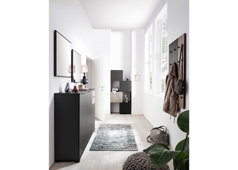 Jalatsikapp ALEXA mattmust, 142x35xH105,5 cm