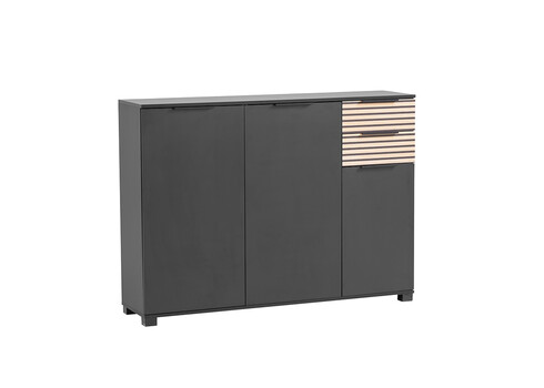 Jalatsikapp ALEXA mattmust, 142x35xH105,5 cm