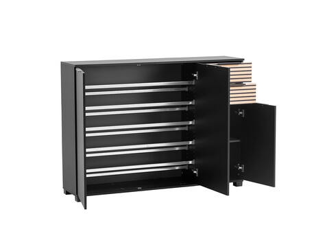 Jalatsikapp ALEXA mattmust, 142x35xH105,5 cm