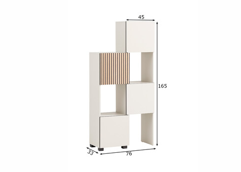 Pikendatav kapp ALEXA beež, 45-76x33xH165 cm