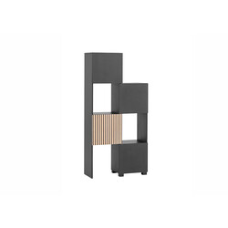 Pikendatav kapp ALEXA mattmust, 45-76x33xH165 cm