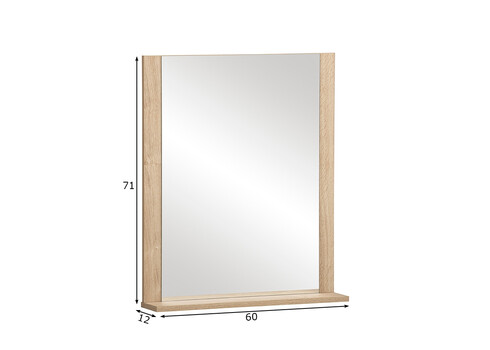 Seinapeegel EMMIK tamm, 60x12xH71 cm