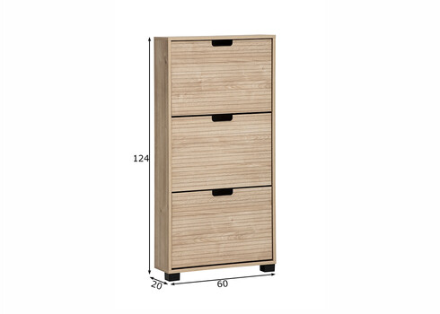 Jalatsikapp EMMIK tamm, 60x20xH124 cm