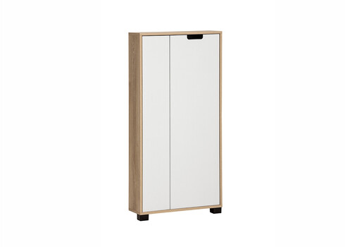 Esikukapp EMMIK mattvalge / tamm, 60x20xH124 cm