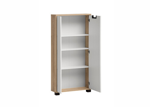 Esikukapp EMMIK mattvalge / tamm, 60x20xH124 cm