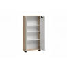 Esikukapp EMMIK mattvalge / tamm, 60x20xH124 cm