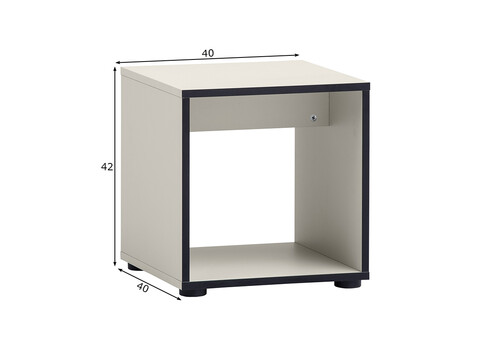 Esikupink EDDA beež / must, 40x40xH42 cm