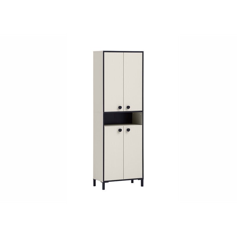 Jalatsikapp EDDA beež / must, 60x33xH185 cm