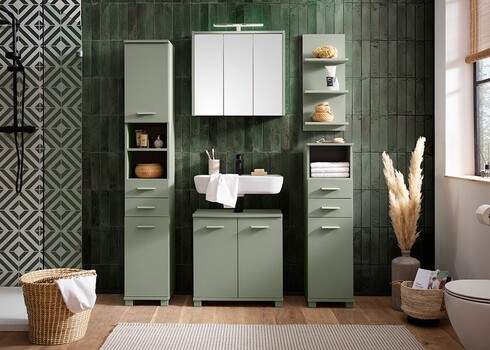 Alumine vannitoakapp MONO roheline, 30x33xH111 cm