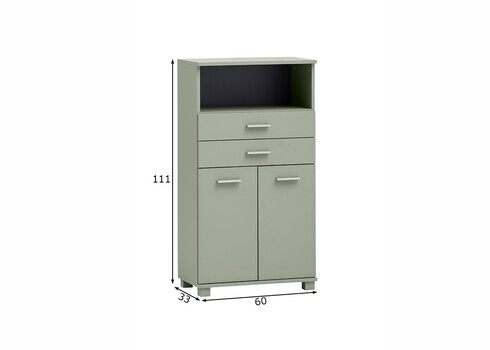 Alumine vannitoakapp MONO roheline, 60x33xH111 cm