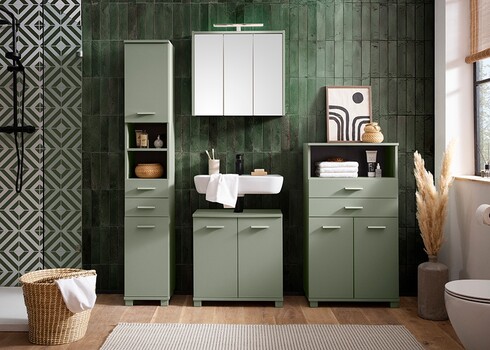 Alumine vannitoakapp MONO roheline, 60x33xH111 cm