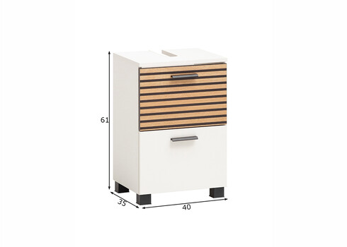 Valamukapp KATTA mattvalge, 40x35xH61 cm