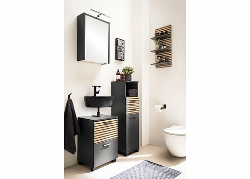 Alumine vannitoakapp KATTA antratsiit, 30x33xH111 cm