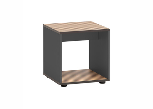 Tumba KATTA antratsiit / pruun, 40x40xH42 cm