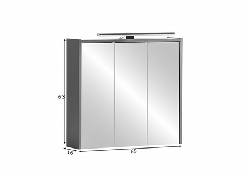 Peegelkapp KATTA antratsiit, 65x16xH63 cm