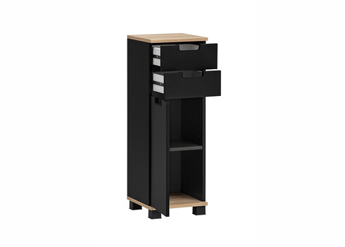 Alumine vannitoakapp EMMIK mattvalge / tamm, 30x33xH88 cm