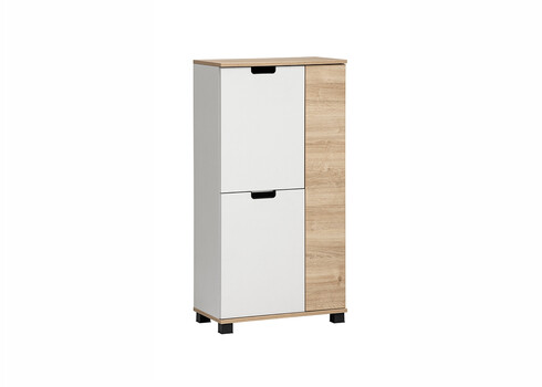 Kõrge vannitoakapp EMMIK mattvalge / tamm, 60x33xH177cm