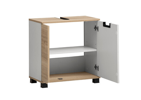 Valamukapp EMMIK mattvalge / tamm, 60x33xH62 cm