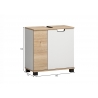 Valamukapp EMMIK mattvalge / tamm, 60x33xH62 cm